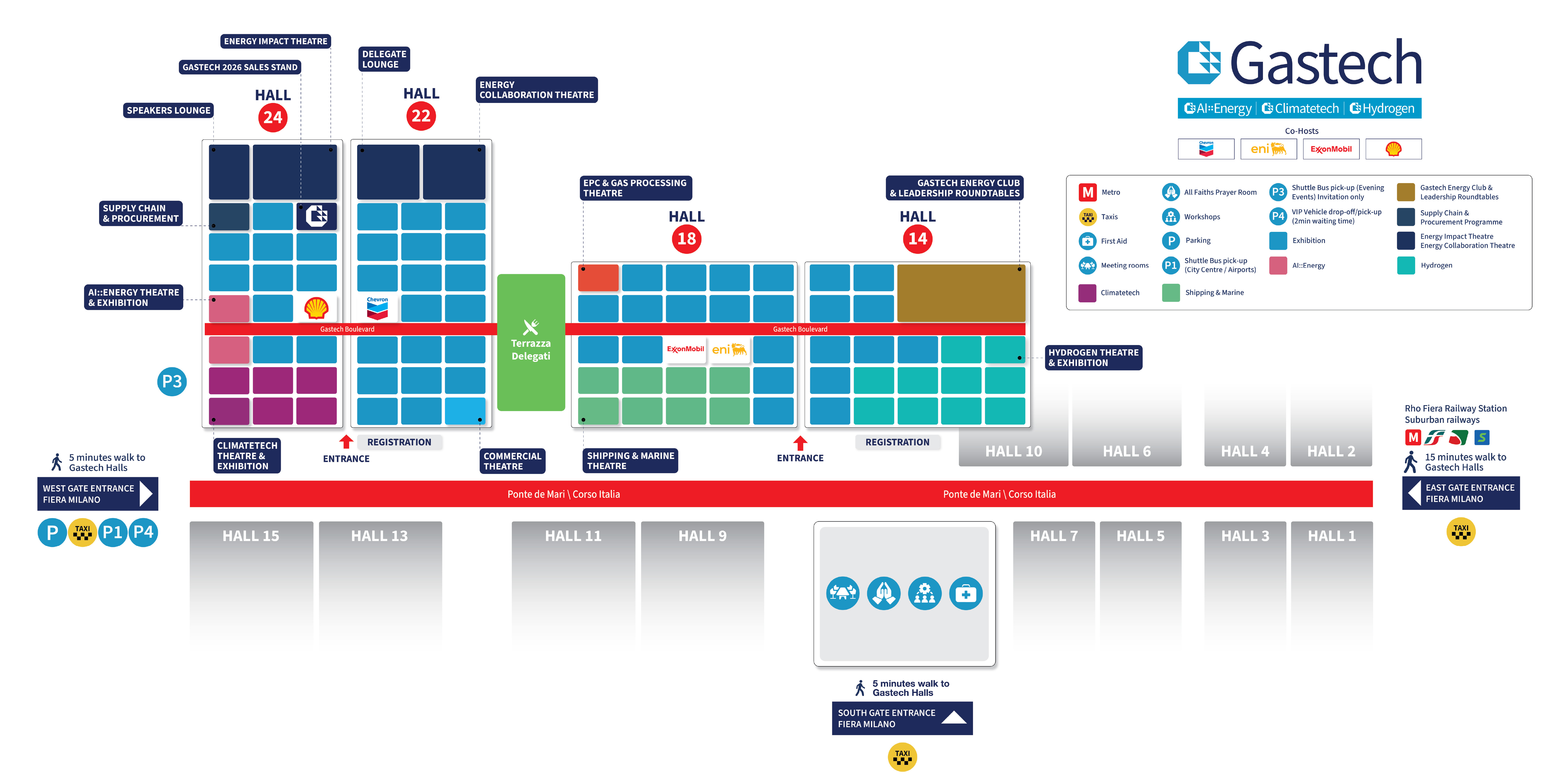 Gastech 2025 venue floorplan