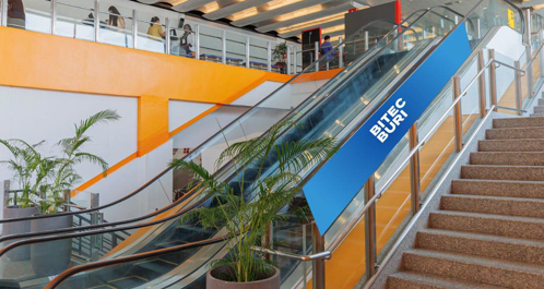 Escalator Wrapping 2Nd Floor Orange